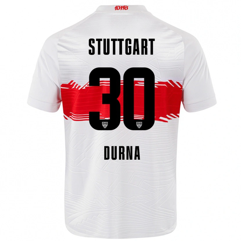 Danxen Dame Tuncay Durna #30 Hvit Rød Hjemmetrøye Drakt Trøye 2025/26 Skjorter T-Skjorte