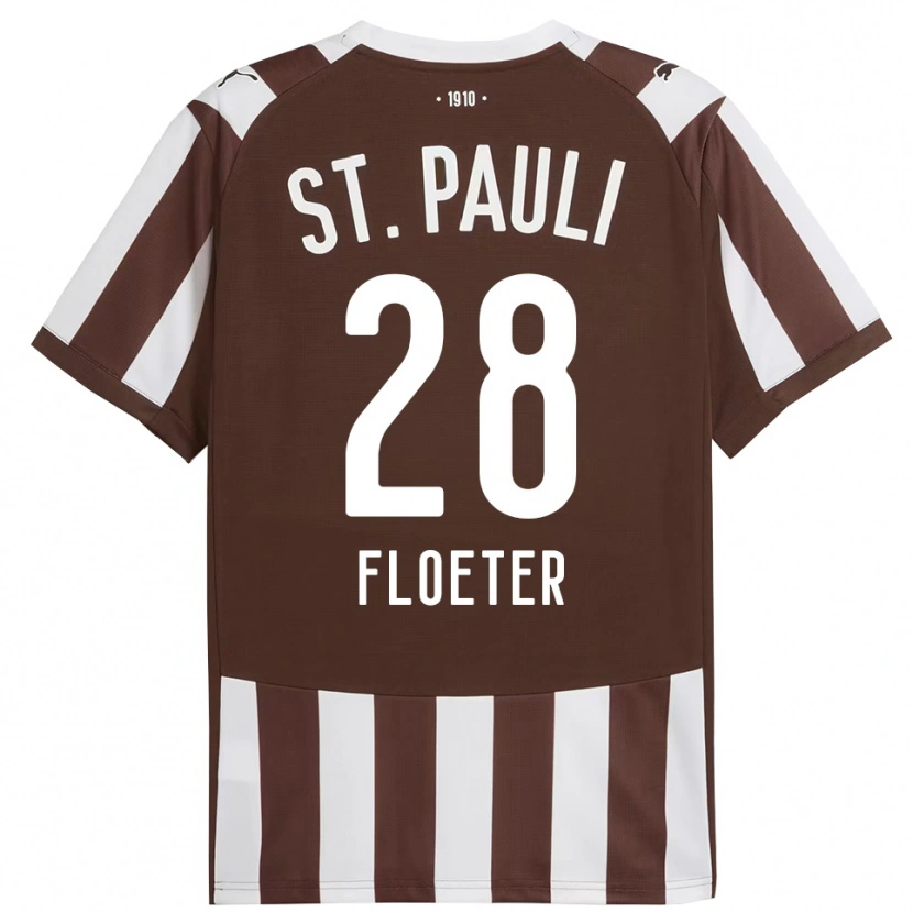 Danxen Dame Joline Floeter #28 Kaffe Hvit Hjemmetrøye Drakt Trøye 2025/26 Skjorter T-Skjorte