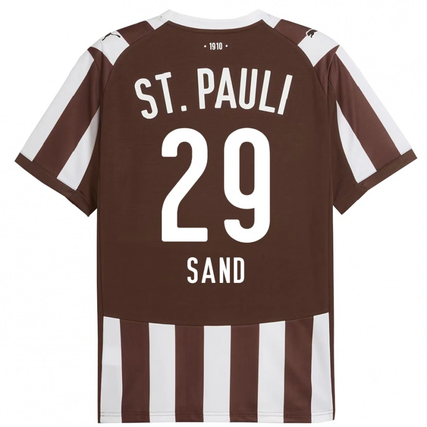 Danxen Dame Christoffer Sand #29 Kaffe Hvit Hjemmetrøye Drakt Trøye 2025/26 Skjorter T-Skjorte