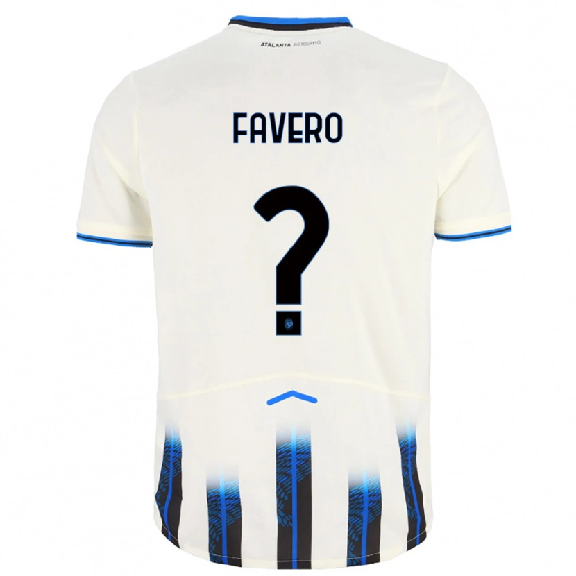 Danxen Dame Riccardo Favero #0 Hvit Blå Bortetrøye Drakt Trøye 2025/26 Skjorter T-Skjorte