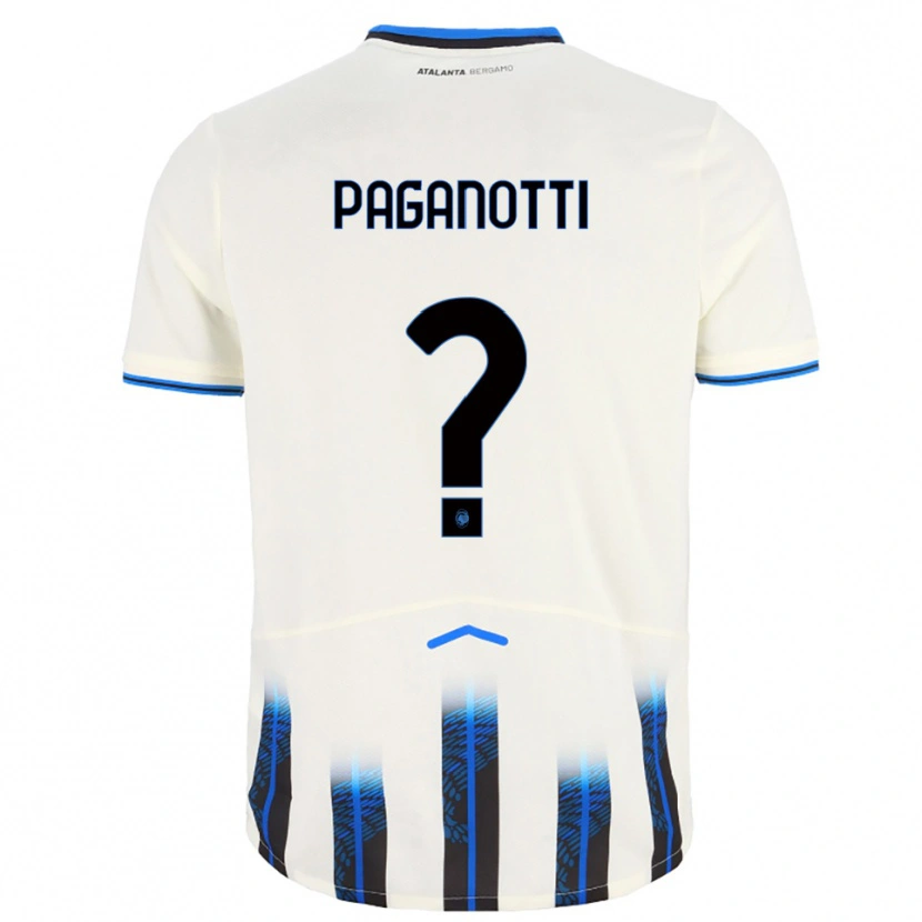 Danxen Dame Emanuele Paganotti #0 Hvit Blå Bortetrøye Drakt Trøye 2025/26 Skjorter T-Skjorte