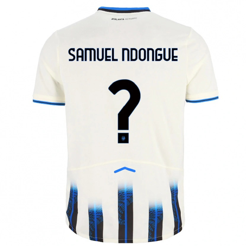 Danxen Dame Frederick Samuel Ndongue #0 Hvit Blå Bortetrøye Drakt Trøye 2025/26 Skjorter T-Skjorte