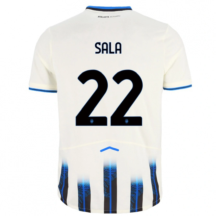 Danxen Dame Lorenzo Sala #22 Hvit Blå Bortetrøye Drakt Trøye 2025/26 Skjorter T-Skjorte