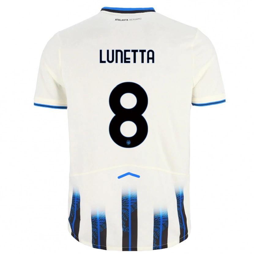 Danxen Dame Gabriel Lunetta #8 Hvit Blå Bortetrøye Drakt Trøye 2025/26 Skjorter T-Skjorte