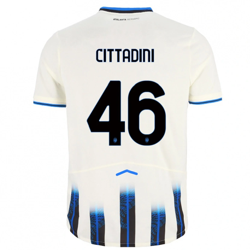 Danxen Dame Giorgio Cittadini #46 Hvit Blå Bortetrøye Drakt Trøye 2025/26 Skjorter T-Skjorte