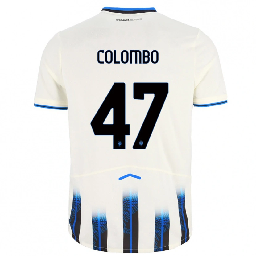 Danxen Dame Matteo Colombo #47 Hvit Blå Bortetrøye Drakt Trøye 2025/26 Skjorter T-Skjorte