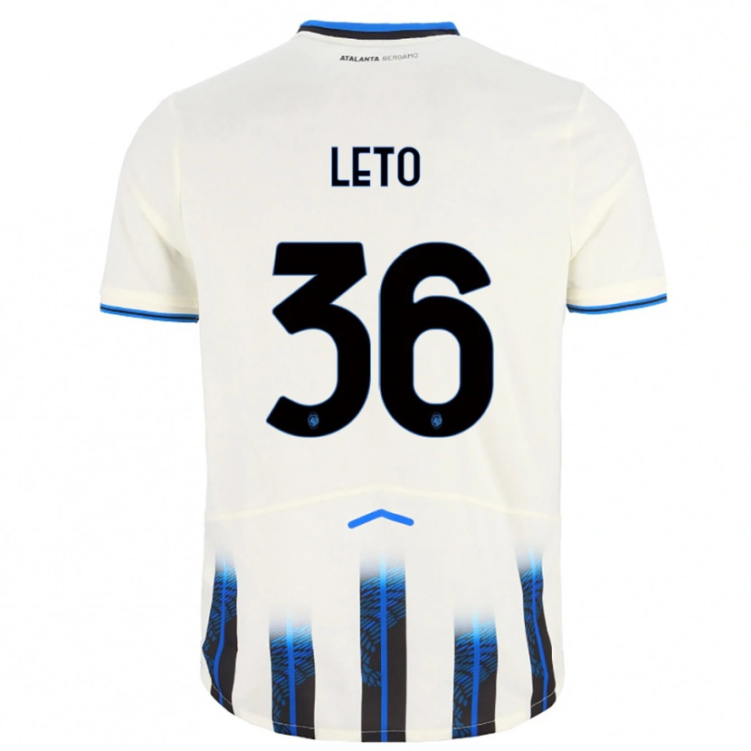 Danxen Dame Manuel Leto #36 Hvit Blå Bortetrøye Drakt Trøye 2025/26 Skjorter T-Skjorte