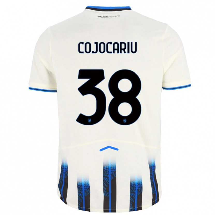 Danxen Dame Raul Cojocariu #38 Hvit Blå Bortetrøye Drakt Trøye 2025/26 Skjorter T-Skjorte