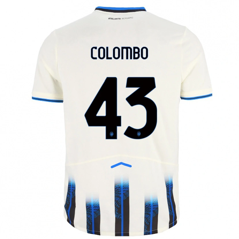Danxen Dame Matteo Colombo #43 Hvit Blå Bortetrøye Drakt Trøye 2025/26 Skjorter T-Skjorte