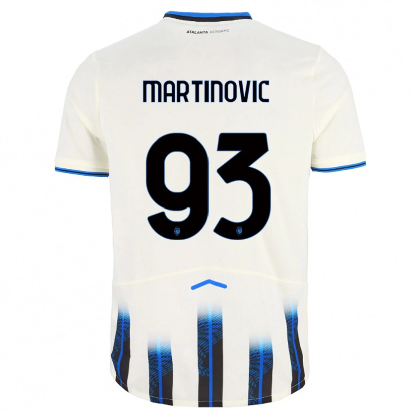 Danxen Dame Melania Martinovic #93 Hvit Blå Bortetrøye Drakt Trøye 2025/26 Skjorter T-Skjorte