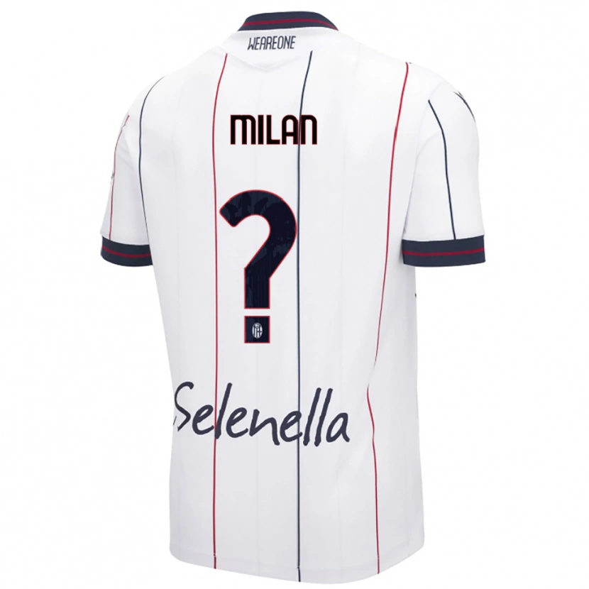 Danxen Dame Riccardo Milan #0 Hvit Kongeblå Bortetrøye Drakt Trøye 2025/26 Skjorter T-Skjorte