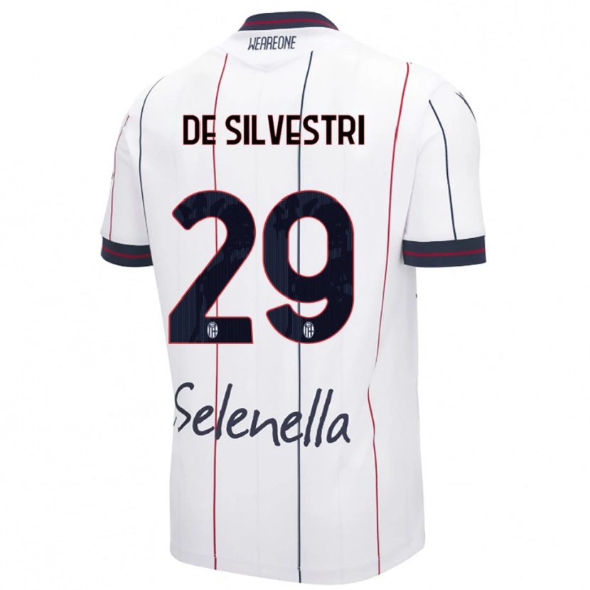 Danxen Dame Lorenzo De Silvestri #29 Hvit Kongeblå Bortetrøye Drakt Trøye 2025/26 Skjorter T-Skjorte