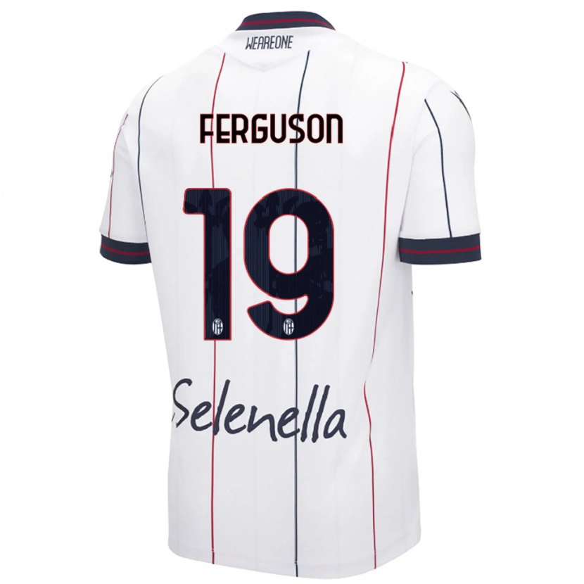 Danxen Dame Lewis Ferguson #19 Hvit Kongeblå Bortetrøye Drakt Trøye 2025/26 Skjorter T-Skjorte