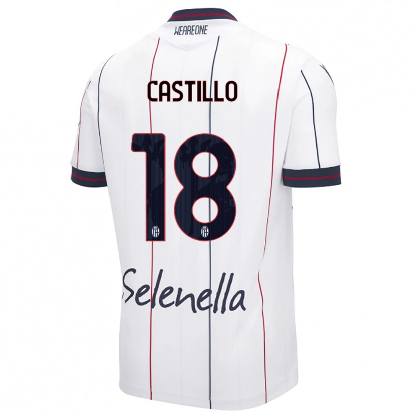 Danxen Dame Tomas Castillo #18 Hvit Kongeblå Bortetrøye Drakt Trøye 2025/26 Skjorter T-Skjorte