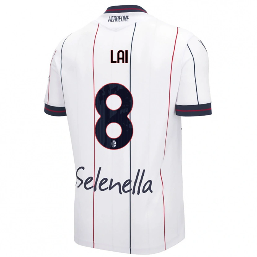 Danxen Dame Luca Lai #8 Hvit Kongeblå Bortetrøye Drakt Trøye 2025/26 Skjorter T-Skjorte