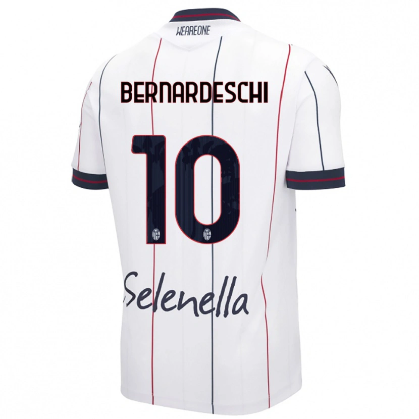 Danxen Dame Federico Bernardeschi #10 Hvit Kongeblå Bortetrøye Drakt Trøye 2025/26 Skjorter T-Skjorte