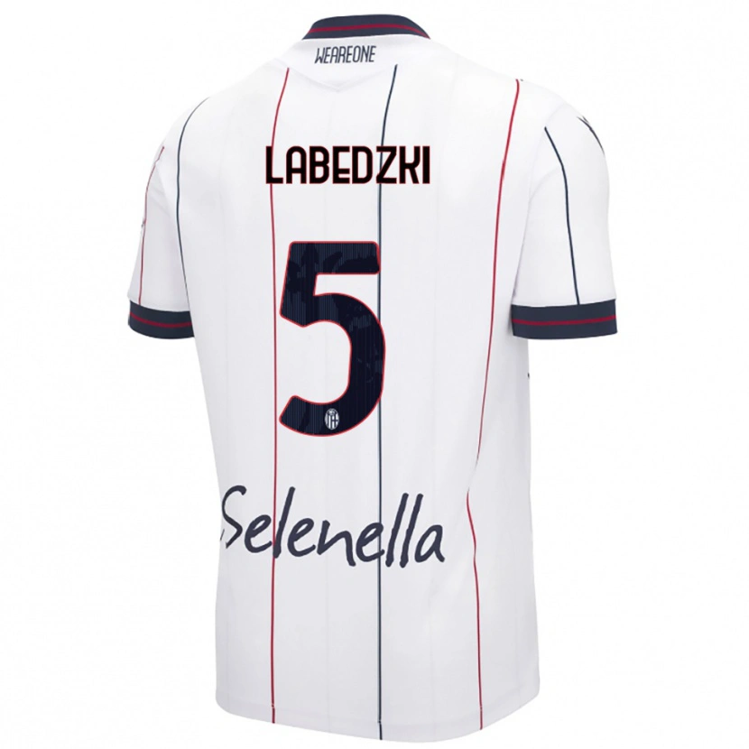 Danxen Dame Jan Labedzki #5 Hvit Kongeblå Bortetrøye Drakt Trøye 2025/26 Skjorter T-Skjorte