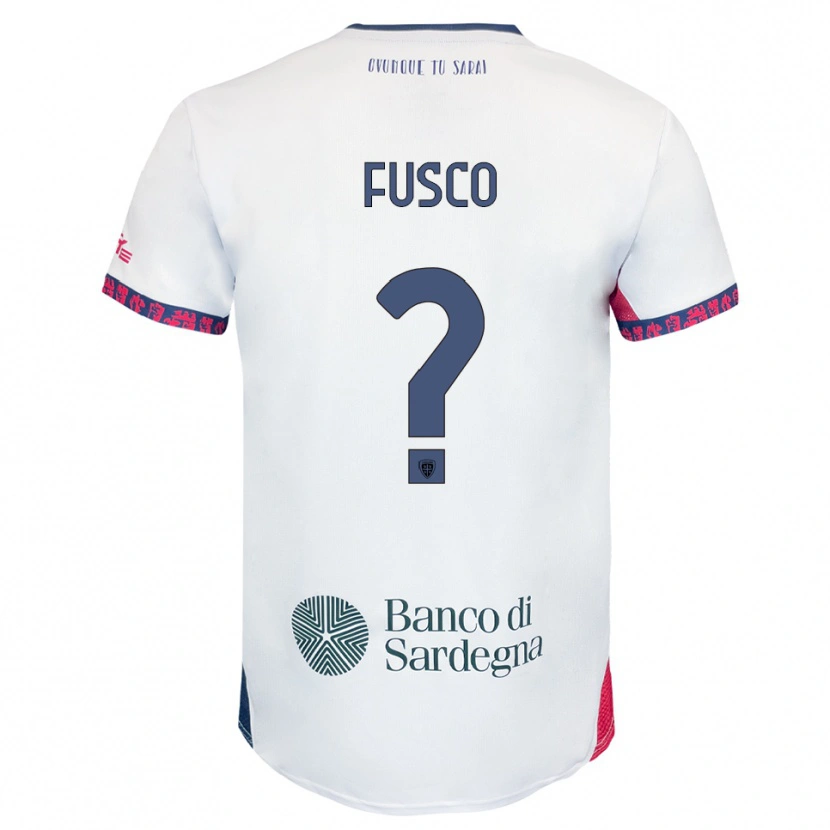 Danxen Dame Antonio Fusco #0 Hvit Marineblå Rød Bortetrøye Drakt Trøye 2025/26 Skjorter T-Skjorte