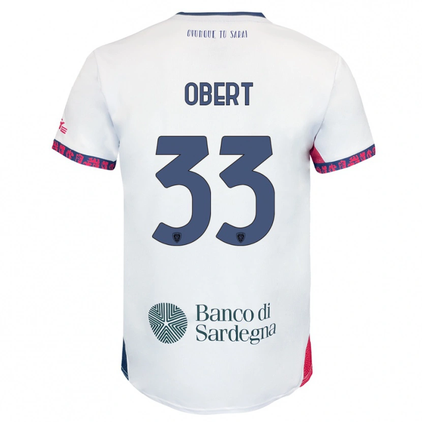 Danxen Dame Adam Obert #33 Hvit Marineblå Rød Bortetrøye Drakt Trøye 2025/26 Skjorter T-Skjorte