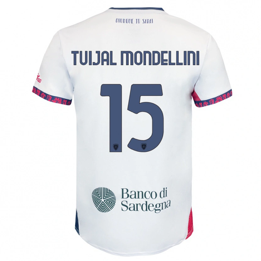 Danxen Dame Luca Tuijai Mondellini #15 Hvit Marineblå Rød Bortetrøye Drakt Trøye 2025/26 Skjorter T-Skjorte