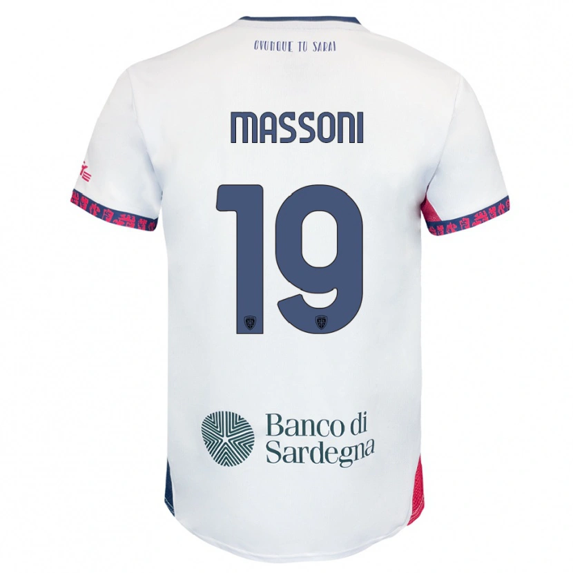 Danxen Dame Nicholas Massoni #19 Hvit Marineblå Rød Bortetrøye Drakt Trøye 2025/26 Skjorter T-Skjorte