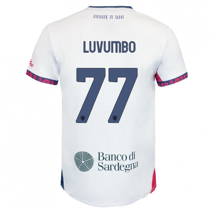 Danxen Dame Zito Luvumbo #77 Hvit Marineblå Rød Bortetrøye Drakt Trøye 2025/26 Skjorter T-Skjorte
