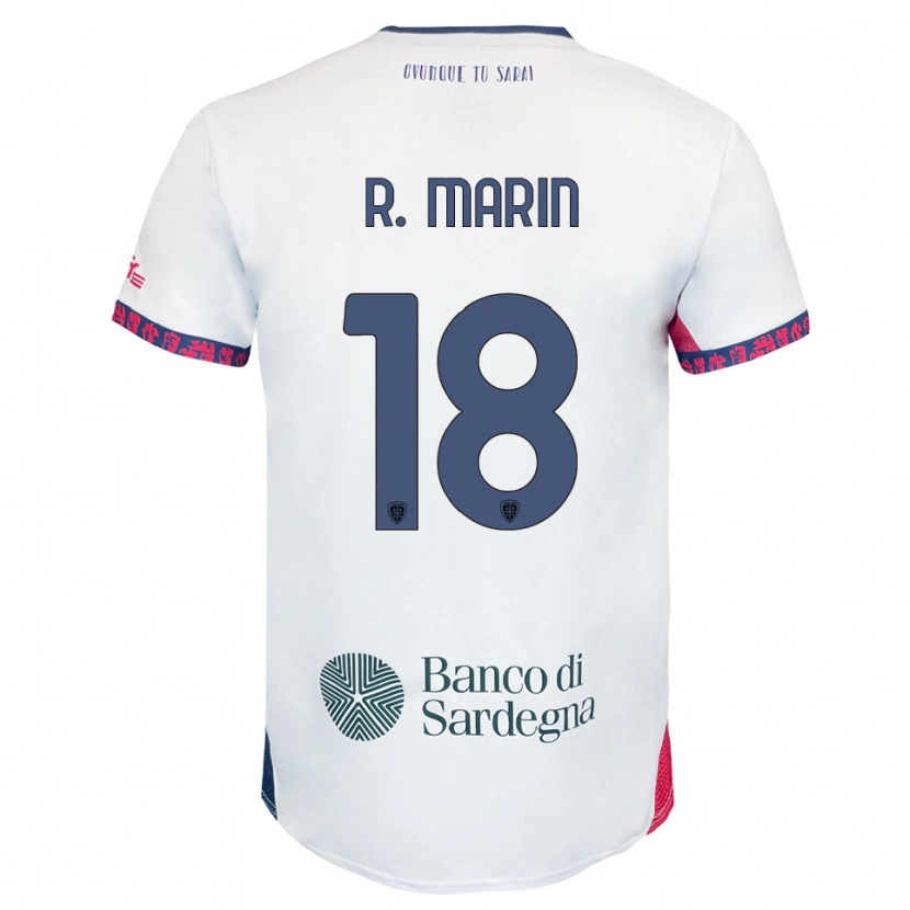 Danxen Dame Răzvan Marin #18 Hvit Marineblå Rød Bortetrøye Drakt Trøye 2025/26 Skjorter T-Skjorte