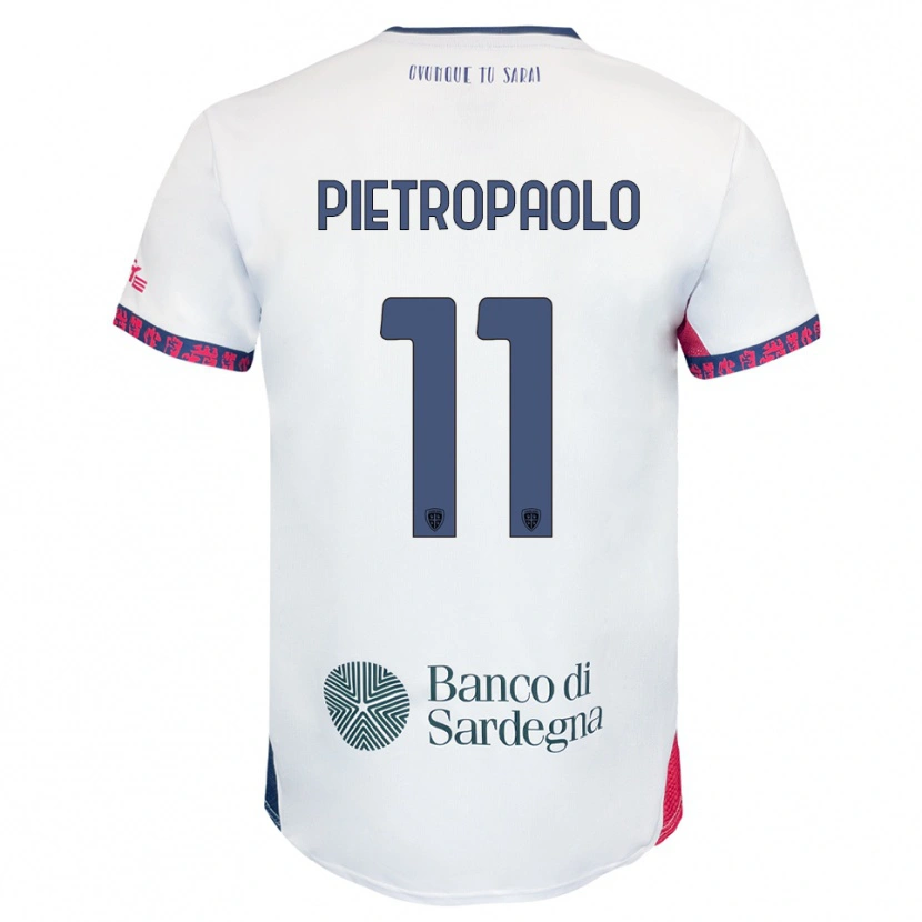 Danxen Dame Mario Pietropaolo #11 Hvit Marineblå Rød Bortetrøye Drakt Trøye 2025/26 Skjorter T-Skjorte
