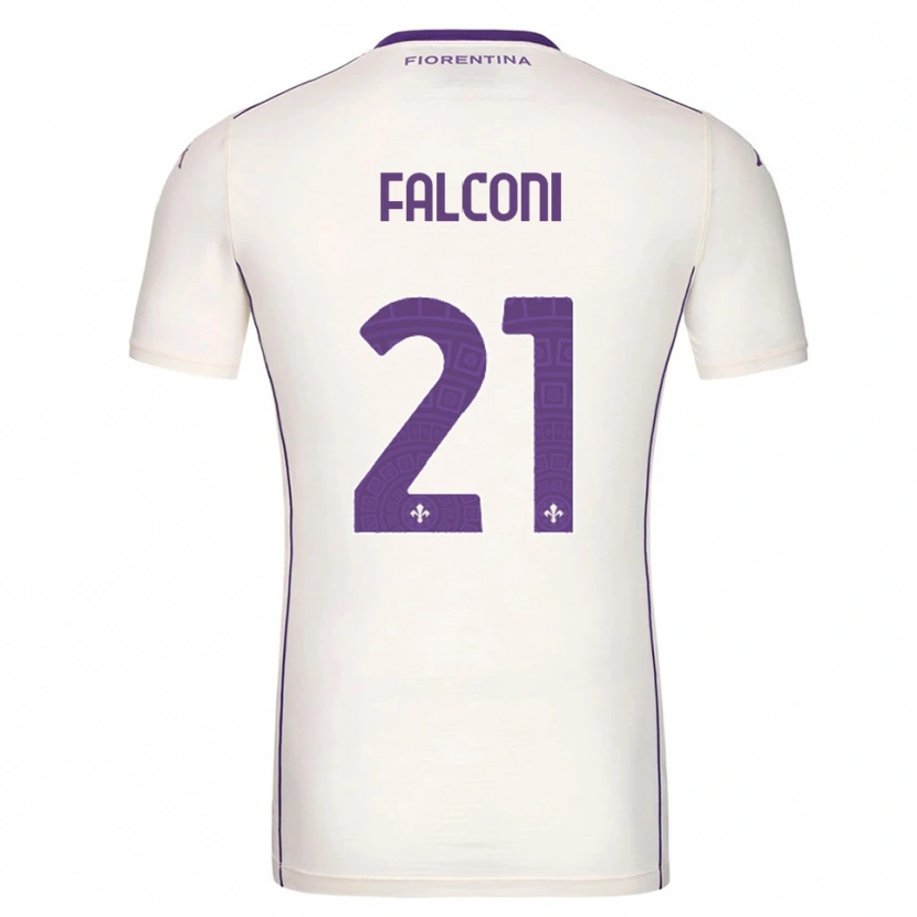 Danxen Dame Niccolo Falconi #21 Hvit Lilla Rød Bortetrøye Drakt Trøye 2025/26 Skjorter T-Skjorte
