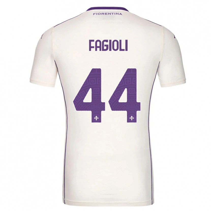 Danxen Dame Nicolò Fagioli #44 Hvit Lilla Rød Bortetrøye Drakt Trøye 2025/26 Skjorter T-Skjorte