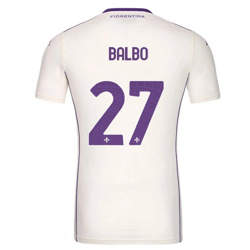Danxen Dame Luis Balbo #27 Hvit Lilla Rød Bortetrøye Drakt Trøye 2025/26 Skjorter T-Skjorte
