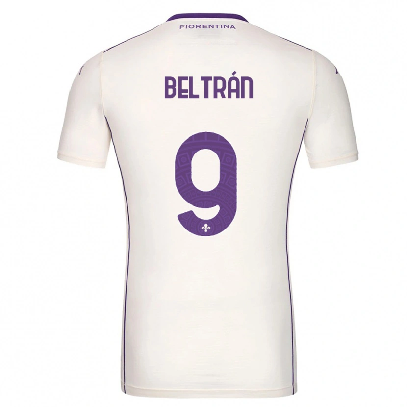 Danxen Dame Lucas Beltrán #9 Hvit Lilla Rød Bortetrøye Drakt Trøye 2025/26 Skjorter T-Skjorte