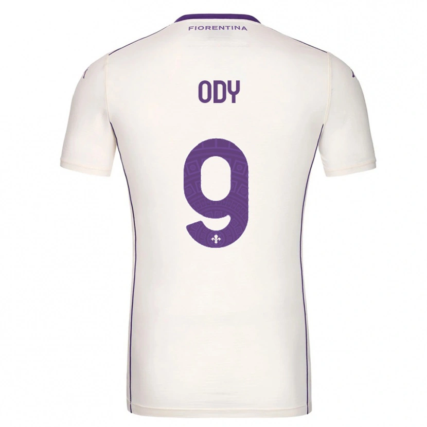 Danxen Dame Edwin Ody #9 Hvit Lilla Rød Bortetrøye Drakt Trøye 2025/26 Skjorter T-Skjorte