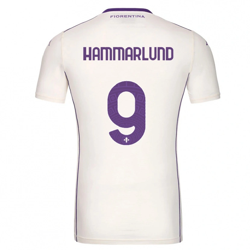 Danxen Dame Pauline Hammarlund #9 Hvit Lilla Rød Bortetrøye Drakt Trøye 2025/26 Skjorter T-Skjorte