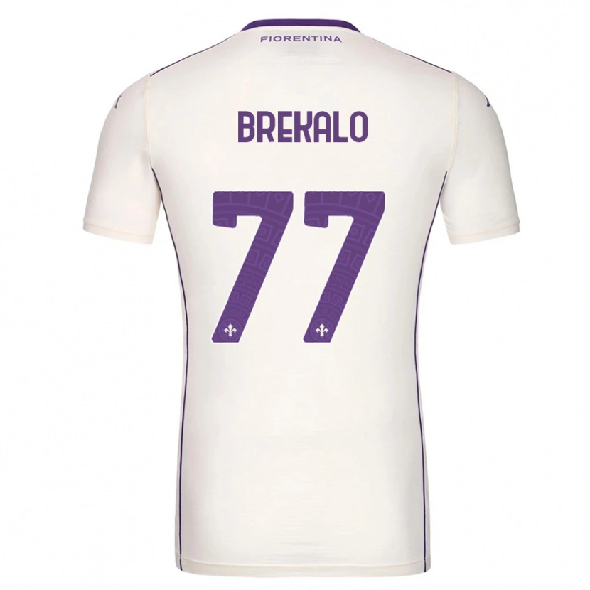 Danxen Dame Josip Brekalo #77 Hvit Lilla Rød Bortetrøye Drakt Trøye 2025/26 Skjorter T-Skjorte