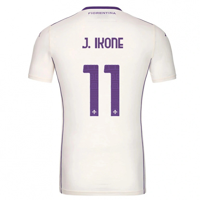 Danxen Dame Jonathan Ikoné #11 Hvit Lilla Rød Bortetrøye Drakt Trøye 2025/26 Skjorter T-Skjorte