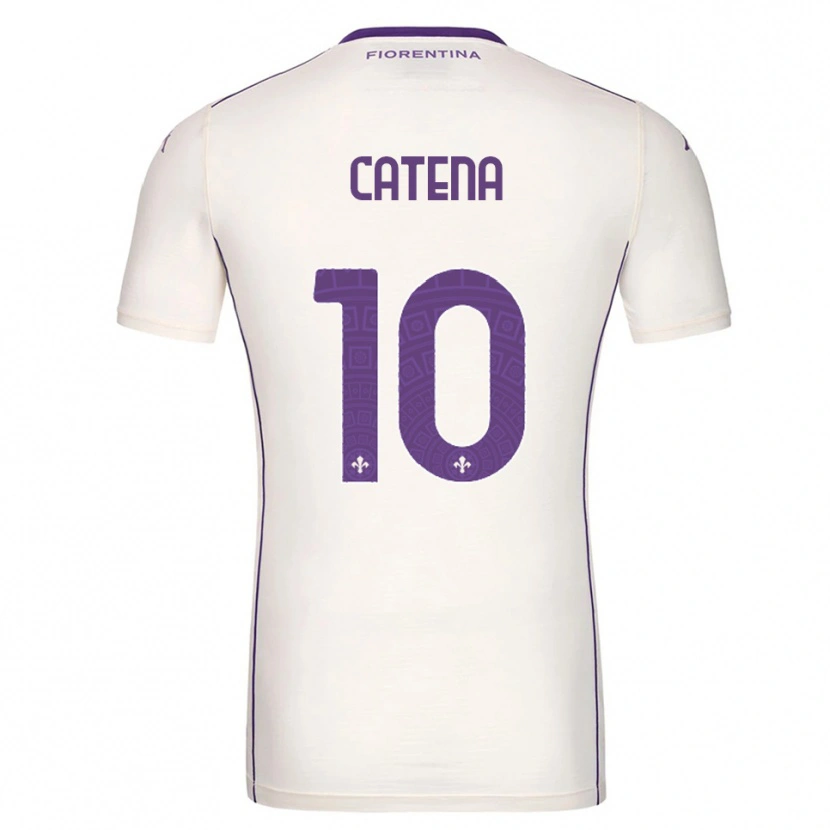 Danxen Dame Michela Catena #10 Hvit Lilla Rød Bortetrøye Drakt Trøye 2025/26 Skjorter T-Skjorte
