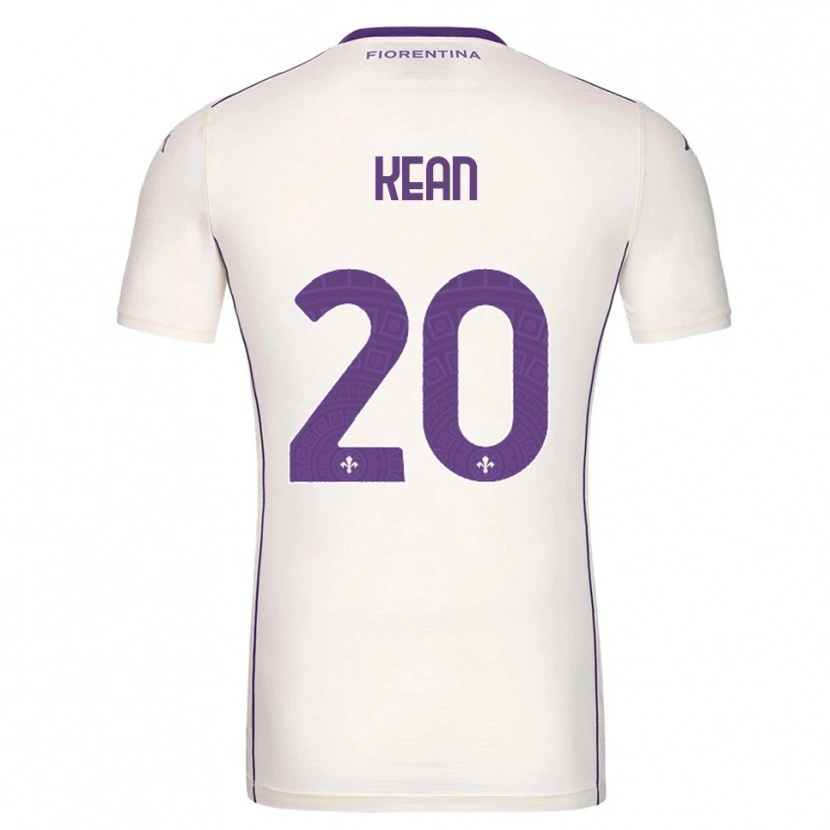 Danxen Dame Moise Kean #20 Hvit Lilla Rød Bortetrøye Drakt Trøye 2025/26 Skjorter T-Skjorte
