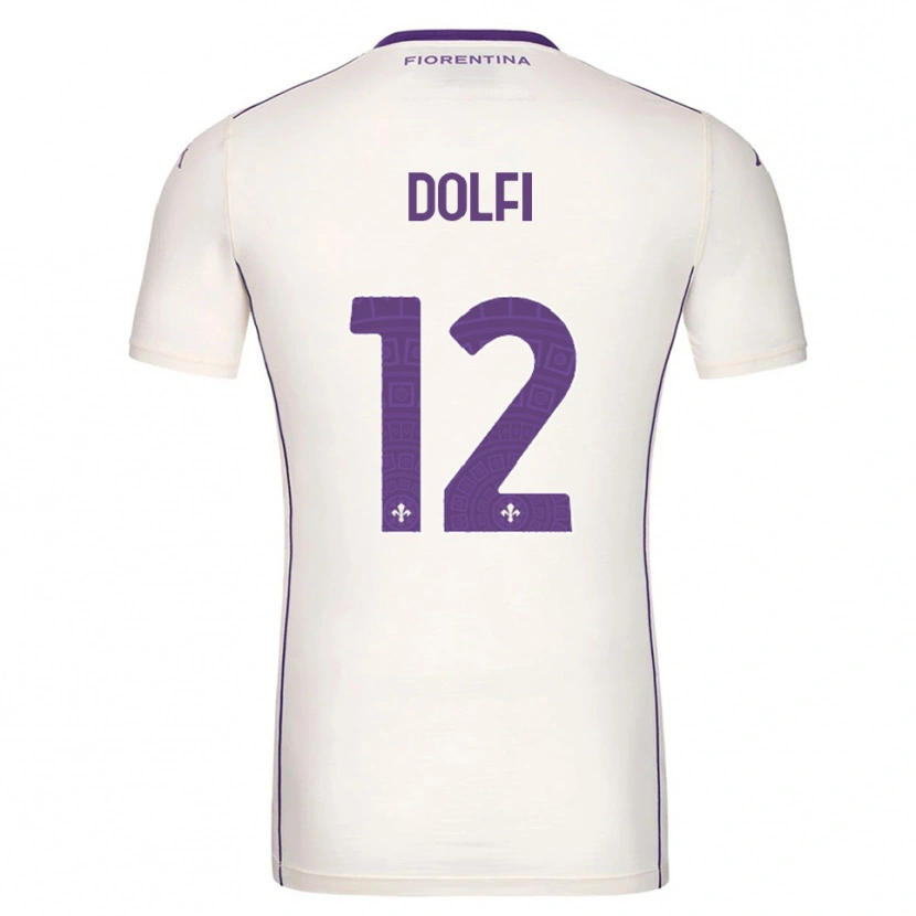 Danxen Dame Brando Dolfi #12 Hvit Lilla Rød Bortetrøye Drakt Trøye 2025/26 Skjorter T-Skjorte