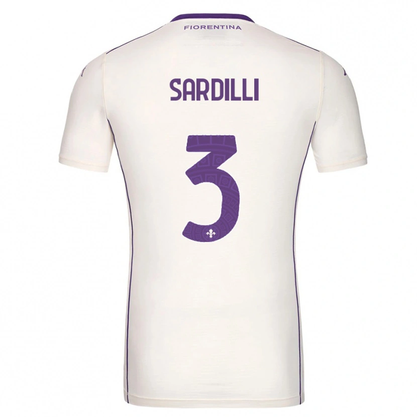 Danxen Dame Davide Sardilli #3 Hvit Lilla Rød Bortetrøye Drakt Trøye 2025/26 Skjorter T-Skjorte