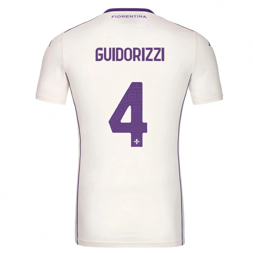 Danxen Dame Riccardo Guidorizzi #4 Hvit Lilla Rød Bortetrøye Drakt Trøye 2025/26 Skjorter T-Skjorte