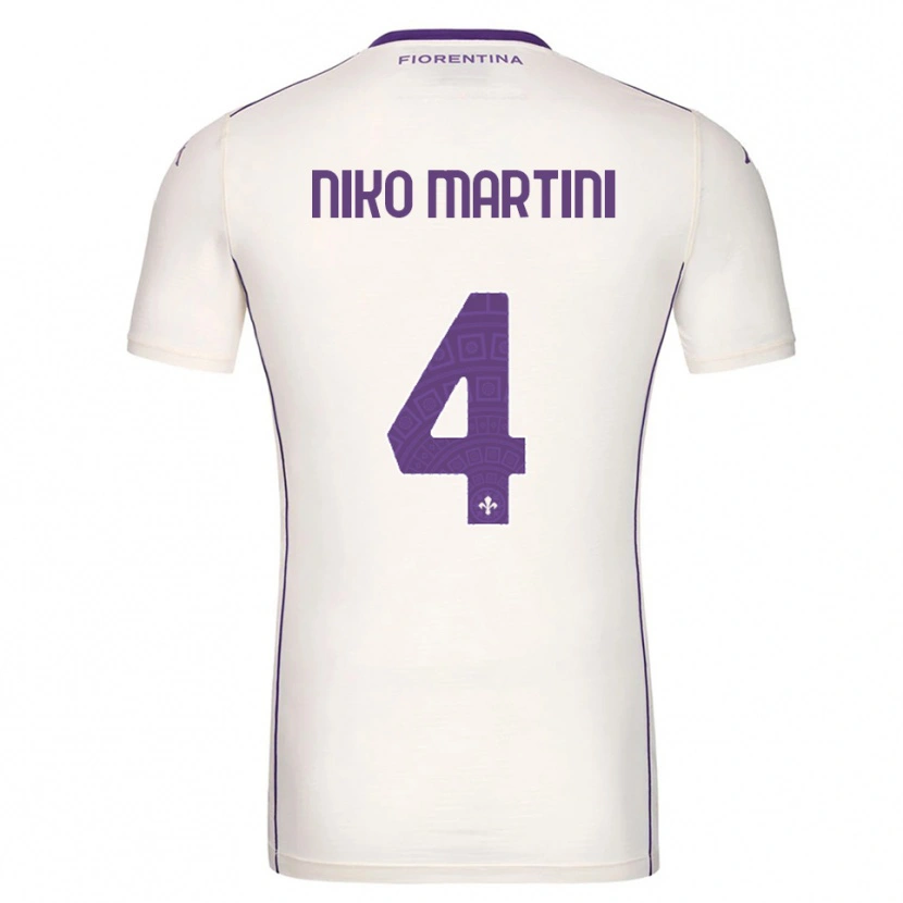 Danxen Dame Niko Martini #4 Hvit Lilla Rød Bortetrøye Drakt Trøye 2025/26 Skjorter T-Skjorte