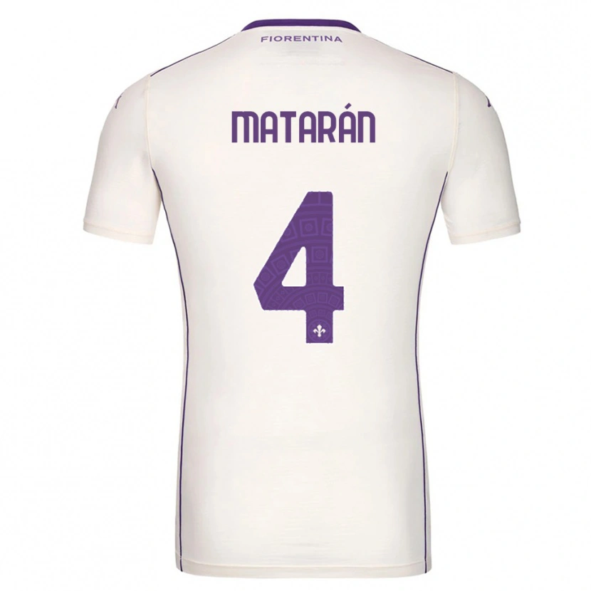 Danxen Dame Federico Matarán #4 Hvit Lilla Rød Bortetrøye Drakt Trøye 2025/26 Skjorter T-Skjorte