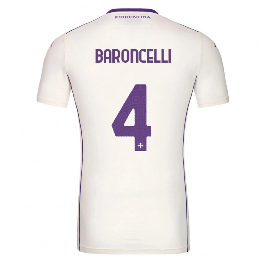 Danxen Dame Leonardo Baroncelli #4 Hvit Lilla Rød Bortetrøye Drakt Trøye 2025/26 Skjorter T-Skjorte