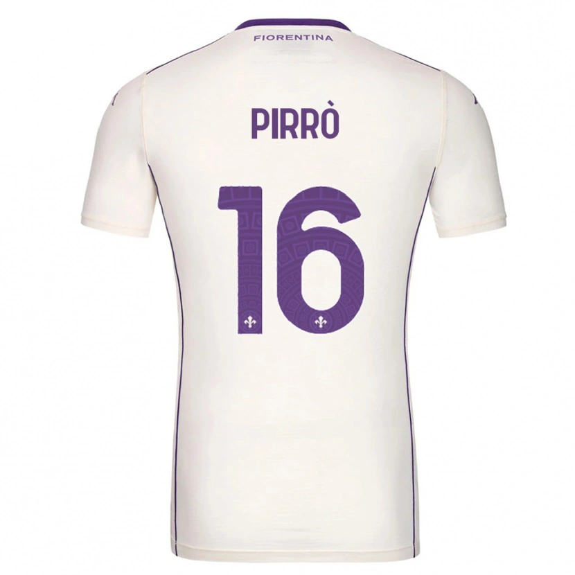 Danxen Dame Antonio Pirrò #16 Hvit Lilla Rød Bortetrøye Drakt Trøye 2025/26 Skjorter T-Skjorte