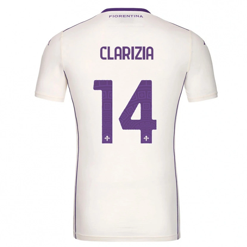 Danxen Dame Leonardo Clarizia #14 Hvit Lilla Rød Bortetrøye Drakt Trøye 2025/26 Skjorter T-Skjorte