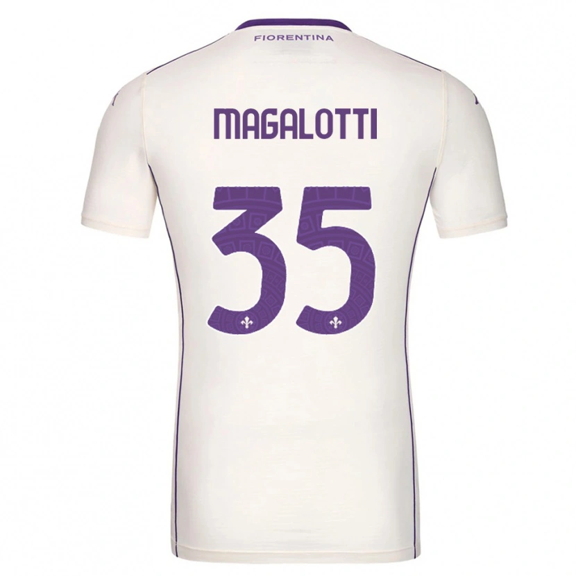 Danxen Dame Mattia Magalotti #35 Hvit Lilla Rød Bortetrøye Drakt Trøye 2025/26 Skjorter T-Skjorte