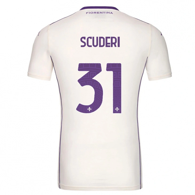 Danxen Dame Giulio Scuderi #31 Hvit Lilla Rød Bortetrøye Drakt Trøye 2025/26 Skjorter T-Skjorte