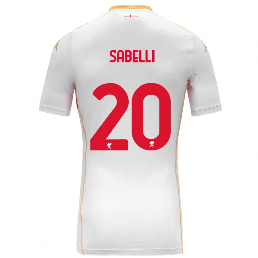 Danxen Dame Stefano Sabelli #20 Hvit Rød Bortetrøye Drakt Trøye 2025/26 Skjorter T-Skjorte