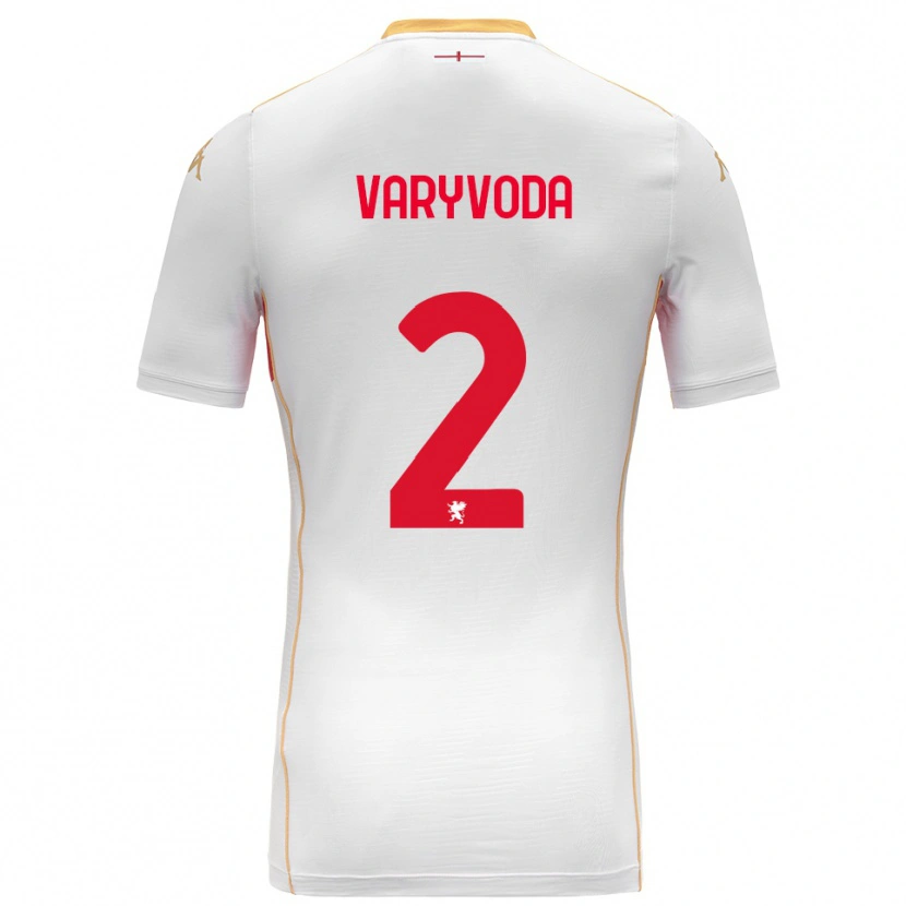 Danxen Dame Dmytro Varyvoda #2 Hvit Rød Bortetrøye Drakt Trøye 2025/26 Skjorter T-Skjorte